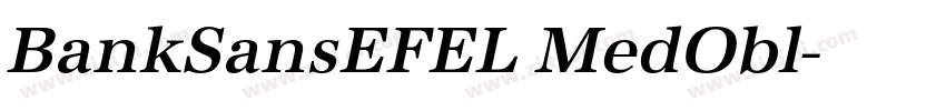 BankSansEFEL MedObl字体转换 BankSansEFEL MedObl字体转换